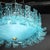 Modernist Hand-Blown Aquamarine Murano Glass Chandelier With Frosted Diffuser For Sale - Image 13 of 18