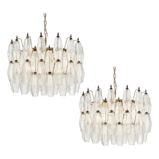 Murano Glass Chandeliers, 1990s, Set of 2 For Sale