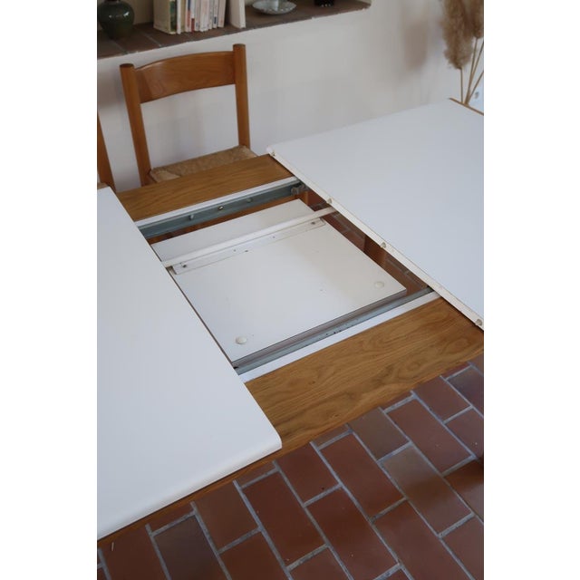 Habitat Extending Dining Table with Four Rush Seat Chairs, 1980s, Set of 5 For Sale - Image 11 of 18