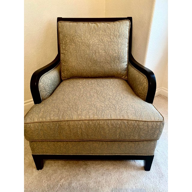 Ethan Allen Vintage Neoclassical Upholstred Accent Chair Mint Condition For Sale - Image 10 of 16