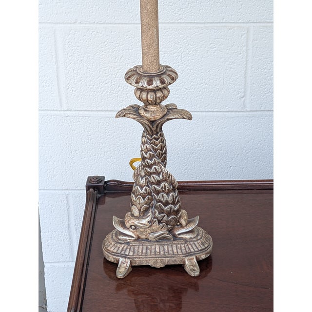 Plastic Vintage French Traditional Country Cottage Core 38" Tall Standing Table Lamps Set -a Pair For Sale - Image 7 of 12