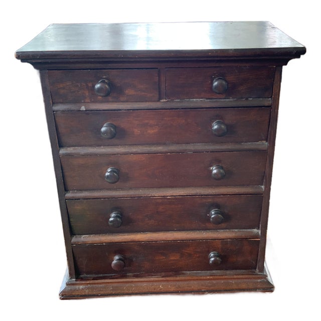 19th Century Mini Sloped Front Chest For Sale