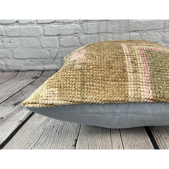 20 x 20 Rug Pillow Cappadocian Serenity Turkish Pillow Cushion Cover For Sale - Image 4 of 4