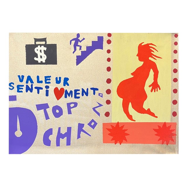 Alexandre Schaller, Top Chrono, Acrylic on Canvas, 1993 For Sale