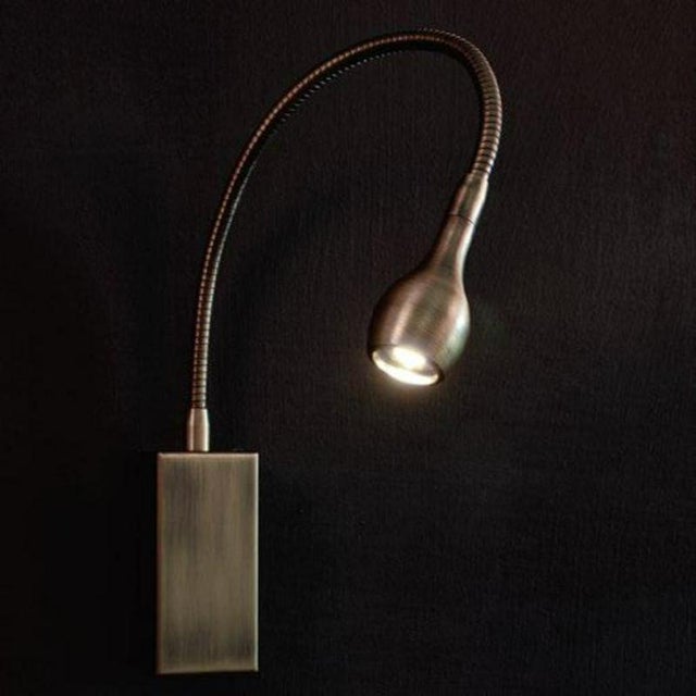Metal Flex & Drop Led Wall Light in Satin Nickel by Aggiolight For Sale - Image 7 of 11