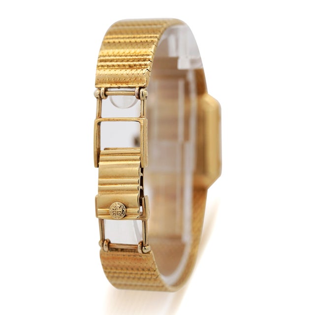 1990s Patek Philippe for Gübelin 4457/1 Double Signed 18k Gold 23mm Manual Watch For Sale - Image 11 of 18