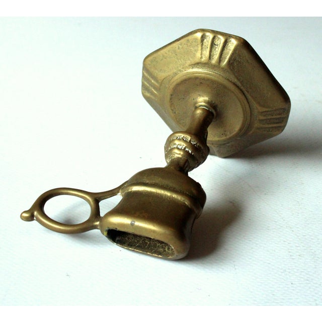 Gold Brass Candle Snuffer With a Stand Vintage the 60s For Sale - Image 8 of 9