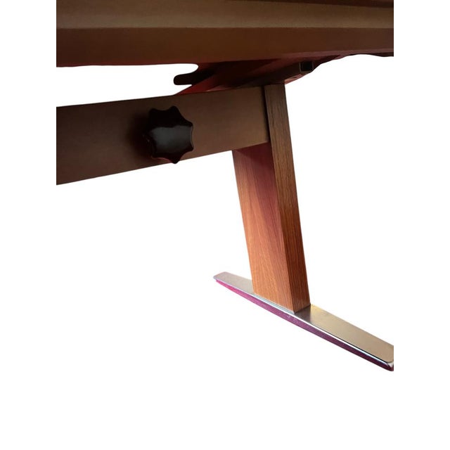 Vintage Extendable and Height-Adjustable Coffee Table in Wood Veneer and Chrome, Germany, 1970s For Sale - Image 6 of 11