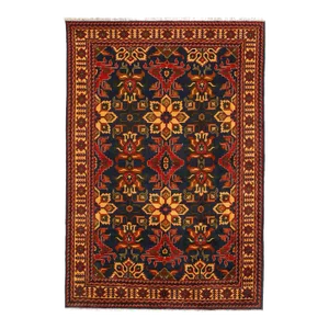 Navy Blue Fine Hand Knotted Turkaman Rug