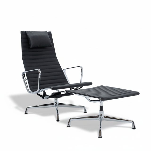 Set of Vintage Lounge Chair and Ottoman by Charles and Ray Eames for Vitra, 2000s For Sale - Image 13 of 13