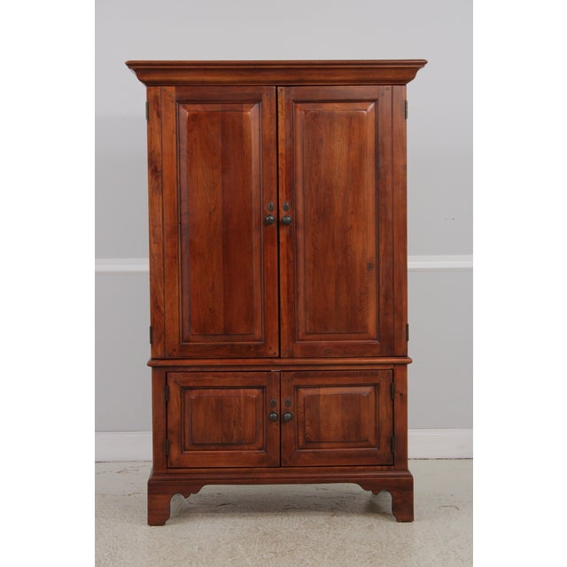 Age: Approx: 30 Years Old Details: Bob Timberlake Collection Solid Cherry Adjustable Shelves Bracket Feet Dovetailed...