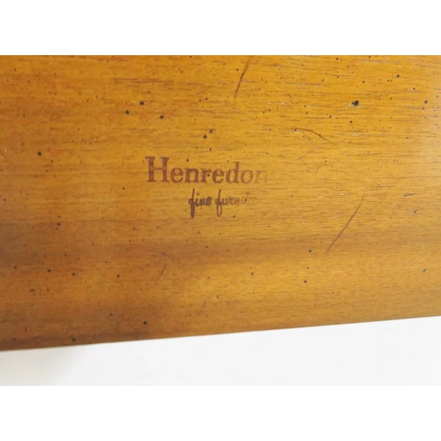 French Mid 20th Century Henredon Fruitwood Full Size Headboard For Sale - Image 3 of 4