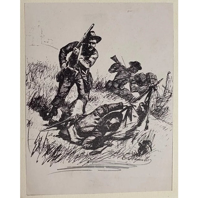 Carlo Ademollo, Sharpshooters, Original Lithograph, 1880s For Sale - Image 3 of 3