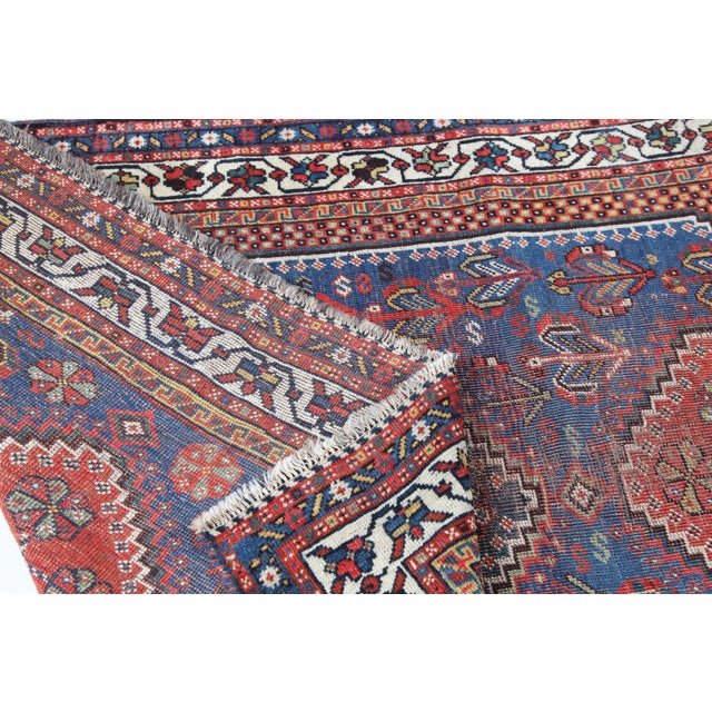 Handmade Sky Blue Tones Vintage Kaskay Rug -5' X 3' 9'' For Sale - Image 15 of 15