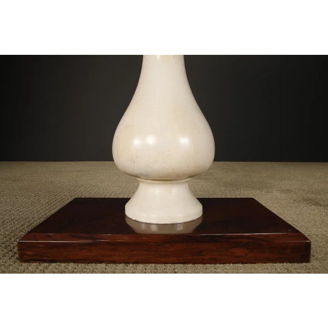 Aldo Tura Lacquered Goatskin, Rosewood and Brass Italian Bar Cabinet, 1950s For Sale - Image 12 of 18