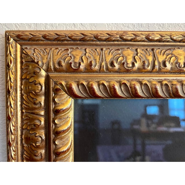 Add regal sophistication to your space with this striking large-scale framed artwork featuring heraldic and botanical...