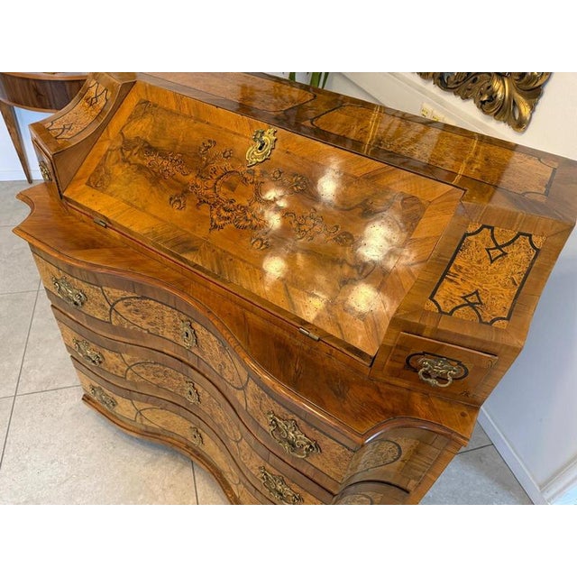 Antique Baroque Writing Secretary with Drawers For Sale - Image 17 of 18