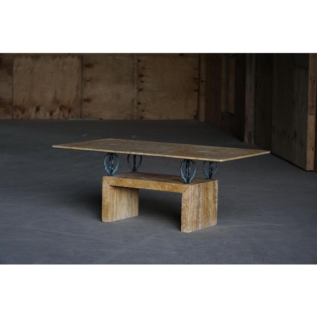 Mid-Century Rectangular Marble Coffee Table, Italy, 1970s For Sale - Image 12 of 15