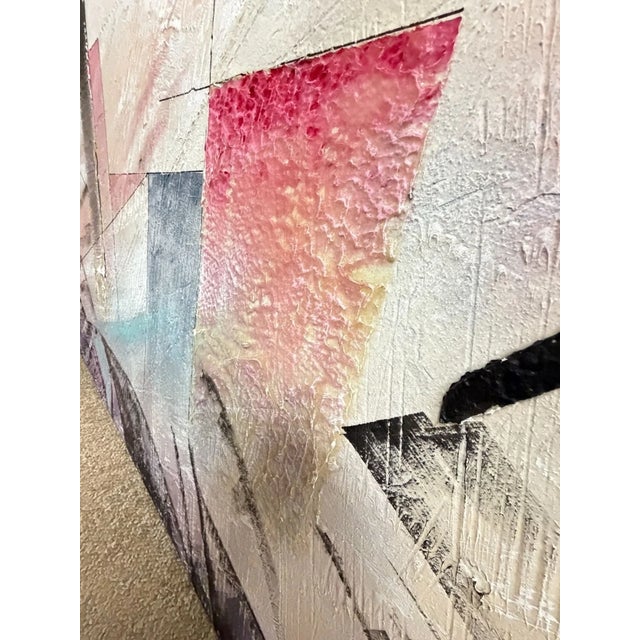 90's Large Rodolfo Carlos Signed Abstract Paintings - A Pair For Sale In Chicago - Image 6 of 15