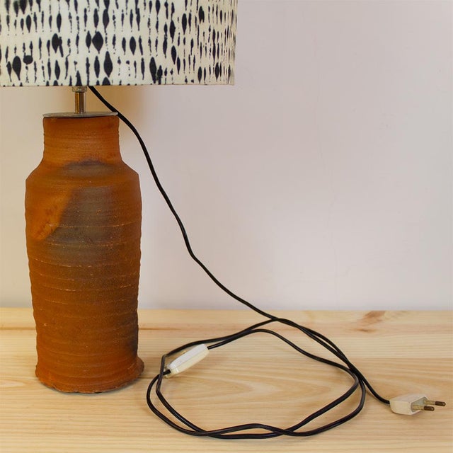 Table Lamp with Fabric Lampshade For Sale - Image 4 of 9