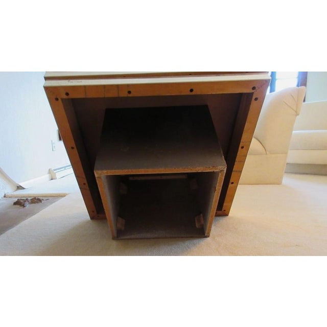 Pierre Cardin Graduated End Table 1970s Graduated Postmodern Metal Laminate For Sale - Image 10 of 12