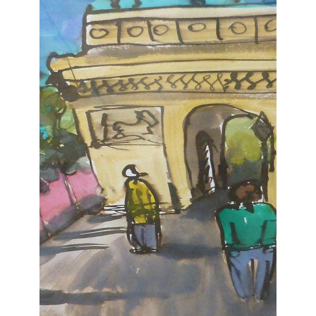 1980s Mike Cheetham, the Arc De Triomphe, 1980, Watercolour Painting For Sale - Image 5 of 8