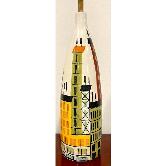 White Bitossi, for Raymor 'Cityscape' Lamp, Italy, C. 1960s For Sale - Image 8 of 8