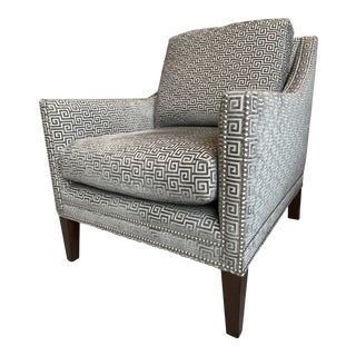 Arm Chair by Thibaut With Anna French Fabric For Sale