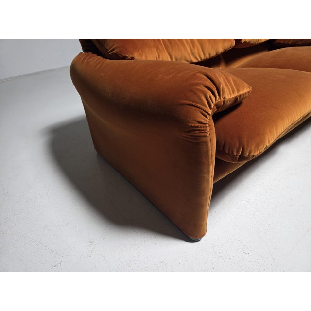 Maralunga Sofa Set by Vico Magistretti for Cassina, 1970s, Set of 2 For Sale - Image 14 of 15