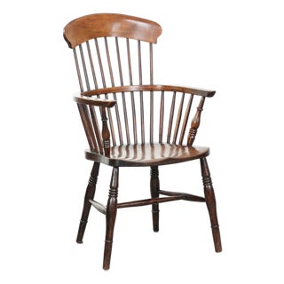 Antique English Windsor Highback Chair, 19th Century For Sale
