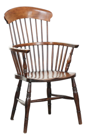 Antique English Windsor Highback Chair, 19th Century
