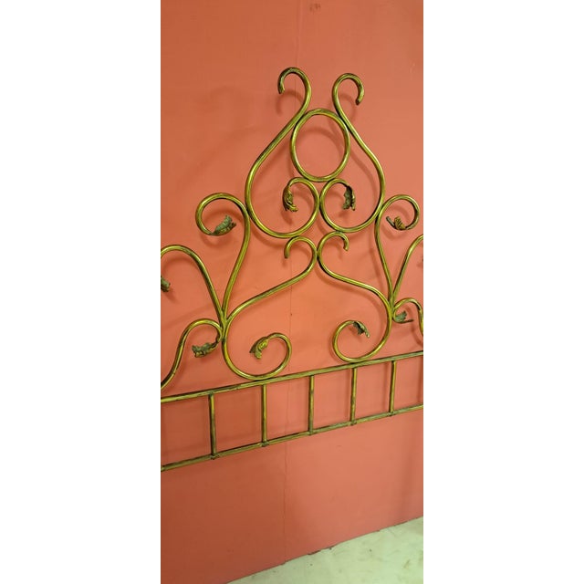 Antique Brass Headboard, 1930 For Sale - Image 4 of 14