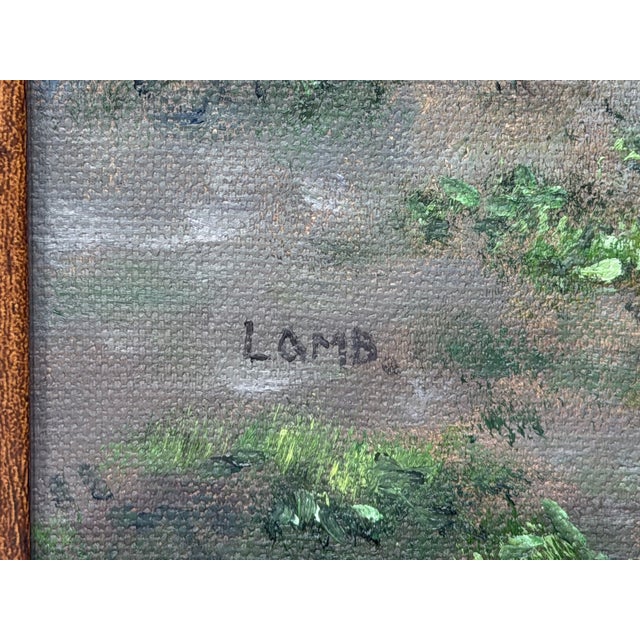 Shetland Groom Original British Equestrian Oil Painting of Two Ponies Framed For Sale - Image 10 of 14