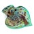 Vintage Sommerso Murano Glass Dish – Turquoise Freeform Bowl, Tutti Frutti Confetti, End of Day For Sale