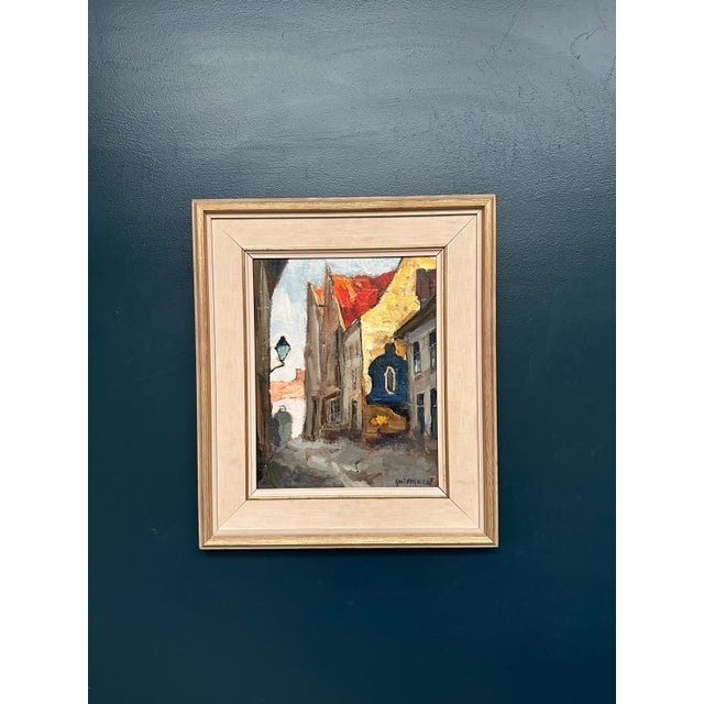 Knut Norman, Alley, 1950s, Oil Painting on Panel, Framed For Sale - Image 13 of 16