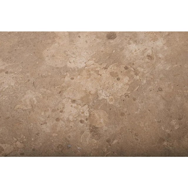 Brown Coffee Table with Solid Beech Frame & Loose Limestone Top, 1960s or 1970s For Sale - Image 8 of 12