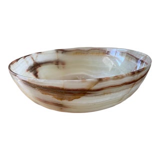1970s Oversized Marble Bowl For Sale