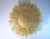 Mid-Century Modern Flower Ceiling Lamp Murano Art Glass in Golden Powder from Barovier, 1990s For Sale - Image 3 of 12