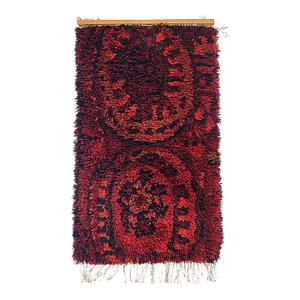 Mid-Century Danish Modern Rya Wool Tapestry Wall Hanging 1960s