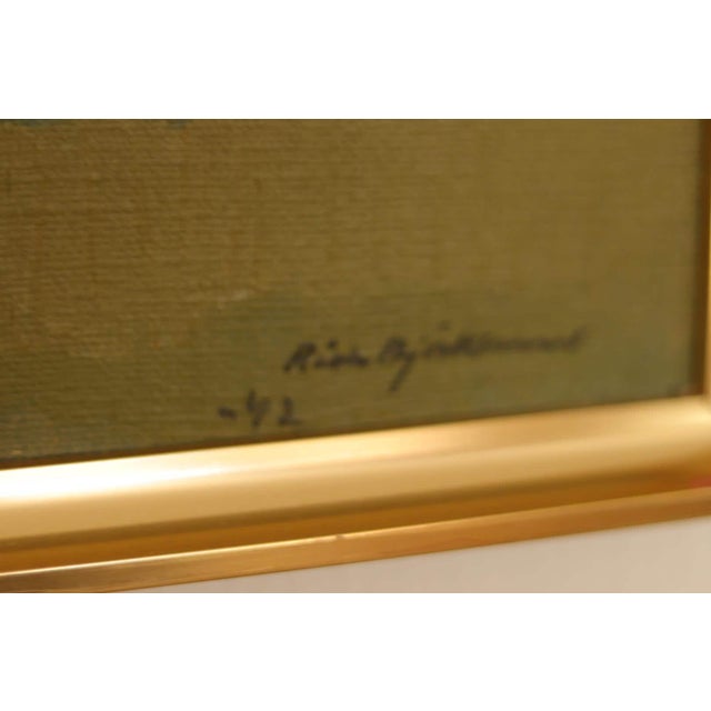 Richard Björklund, Village, 1950s, Oil on Canvas For Sale - Image 18 of 18