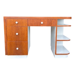 Restored Vintage 1970s Art Deco Desk For Sale