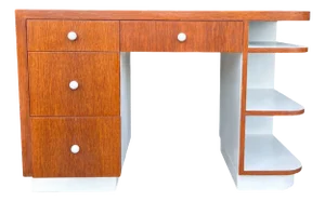 Restored Vintage 1970s Art Deco Desk