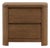 Simple Brown Oak Two-Drawer Nightstand For Sale
