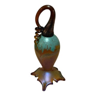 2018 Jack Pine Hand Blown Iridescent Art Glass Sculpture For Sale