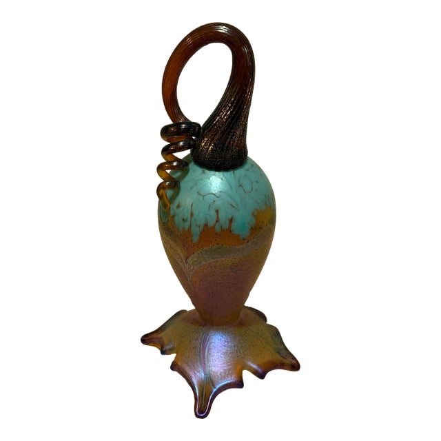 2018 Jack Pine Hand Blown Iridescent Art Glass Sculpture For Sale