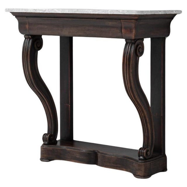 19th Century French Restauration Console Table With Marble Top For Sale - Image 15 of 18