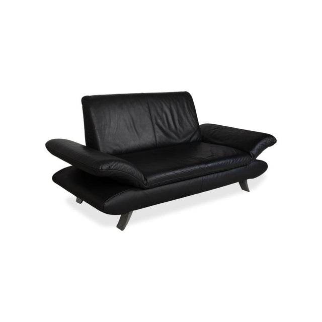 Modern Rossini 2-Seater Sofa in Black Leather from Koinor For Sale - Image 3 of 15