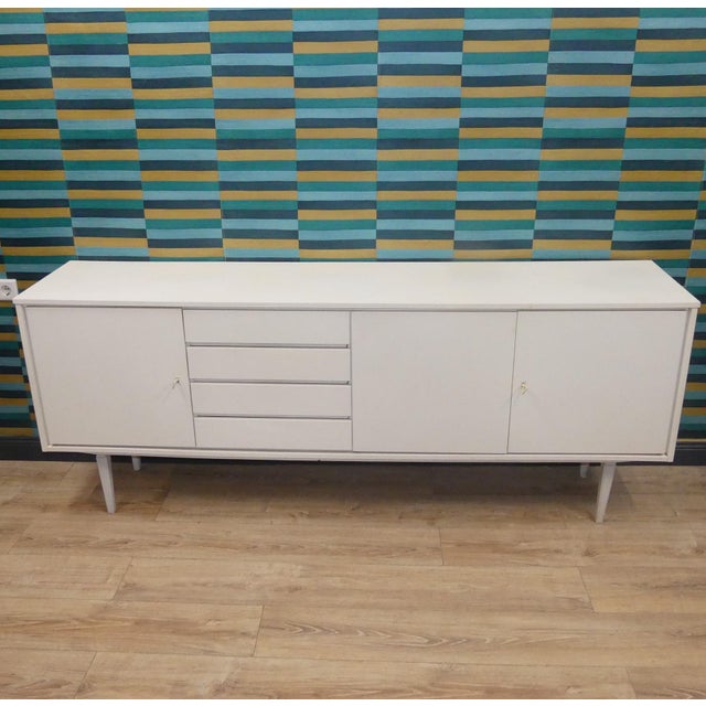 Mid-Century Modern Large Mid-Century Modern White Sideboard in the style of Panton Era, 1970s For Sale - Image 3 of 18