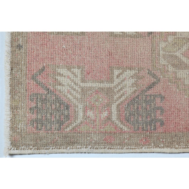 Vintage Turkish Handwoven Door Mat Rug -1' 8'' X 3' 11'' For Sale - Image 4 of 8