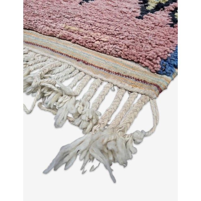 Abstract Boho Moroccan Wool Rug - 10.3 X 6.6 Ft For Sale - Image 3 of 6